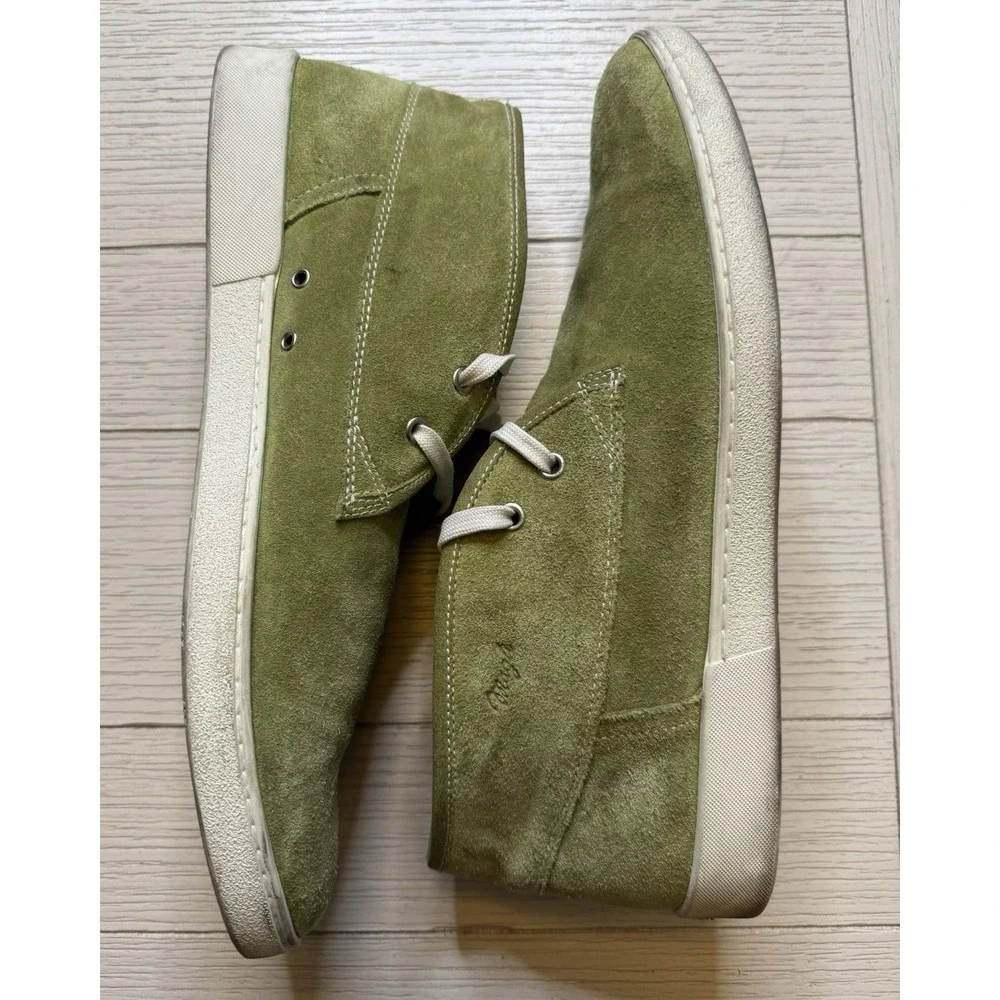 Bruno Magli Men Chukka Desert Green Suede‎ Ankle Lace Up Boots Leather Sz 10